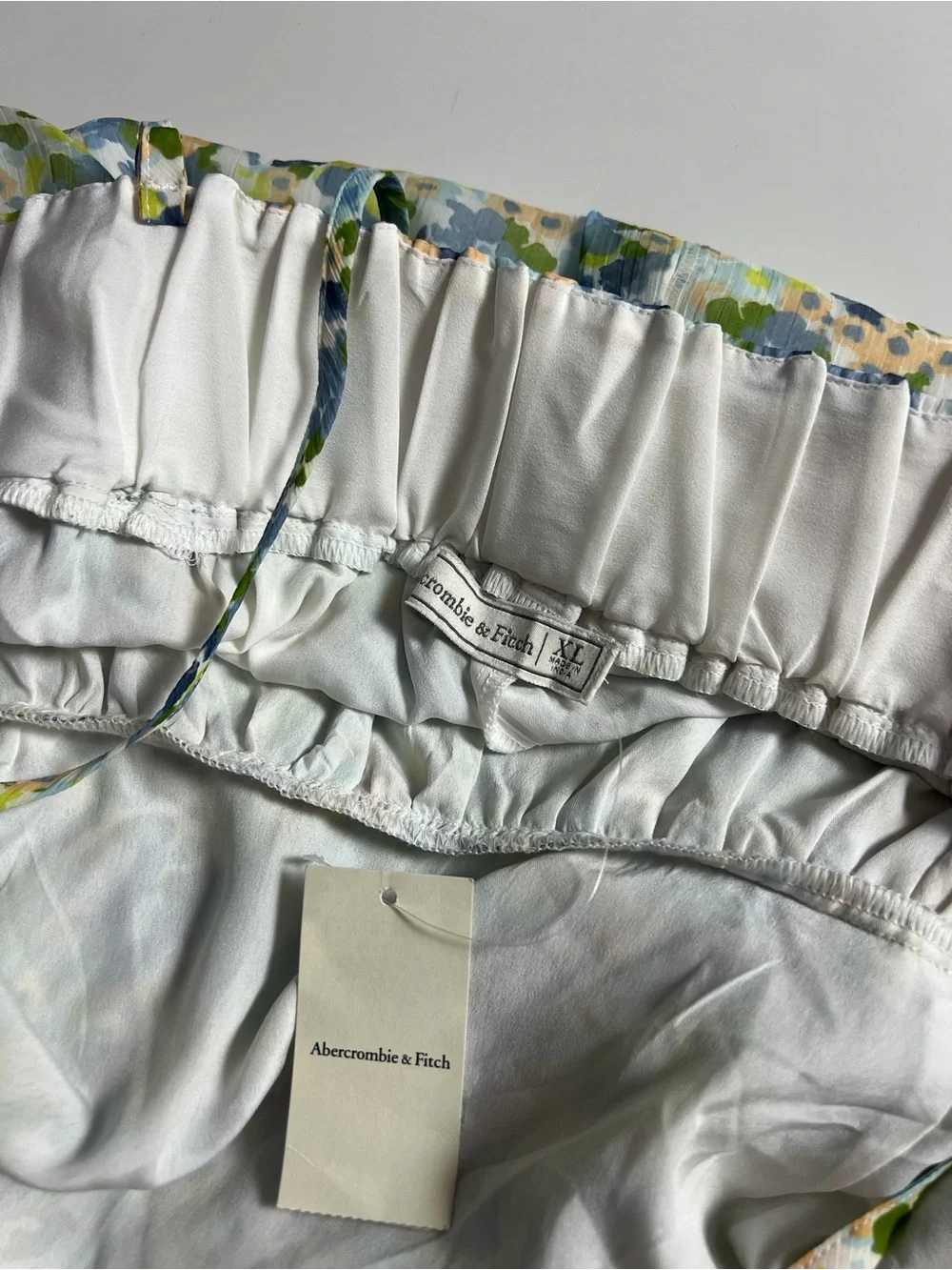 Abercrombie & Fitch Floral Maxi Dress in Blue, Green, Cream
